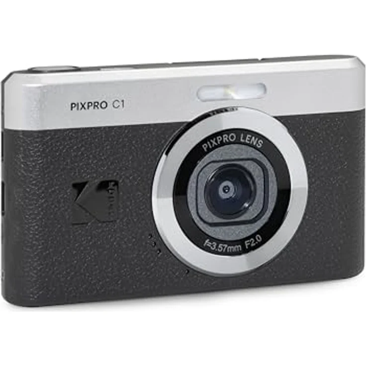 KODAK Pixpro C1, Digitalkamera mit 13 MP BSI CMOS, 4-fachem Zoom und 2,8 Zoll LCD-Display, LED-Blitz, integrierter Akku – Schwarz – Bild 5