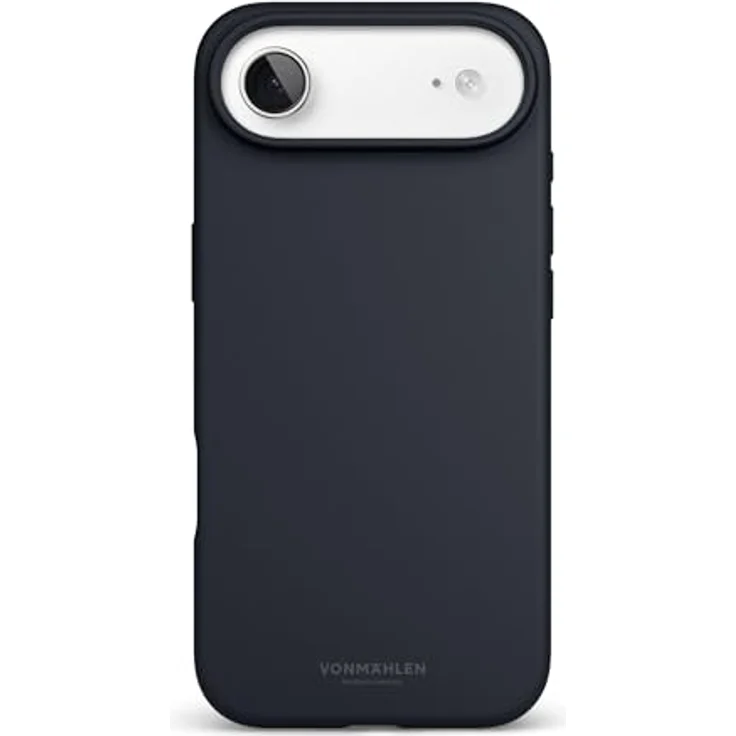 VONMÄHLEN Soft Silicone Case, Handyhülle aus recyceltem Material, kompatibel mit iPhone und MagSafe, mit Mikrofaserfutter und Kamera-Displayschutz, elegant schwarz – Bild 1