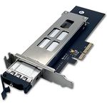 FANTEC NVMePCIe-WL-TR-1, PCIe 3.0/4.0 x4 NVNe SSD interner PC Einbaurahmen Adapterkarte werkzeugloser Einbau