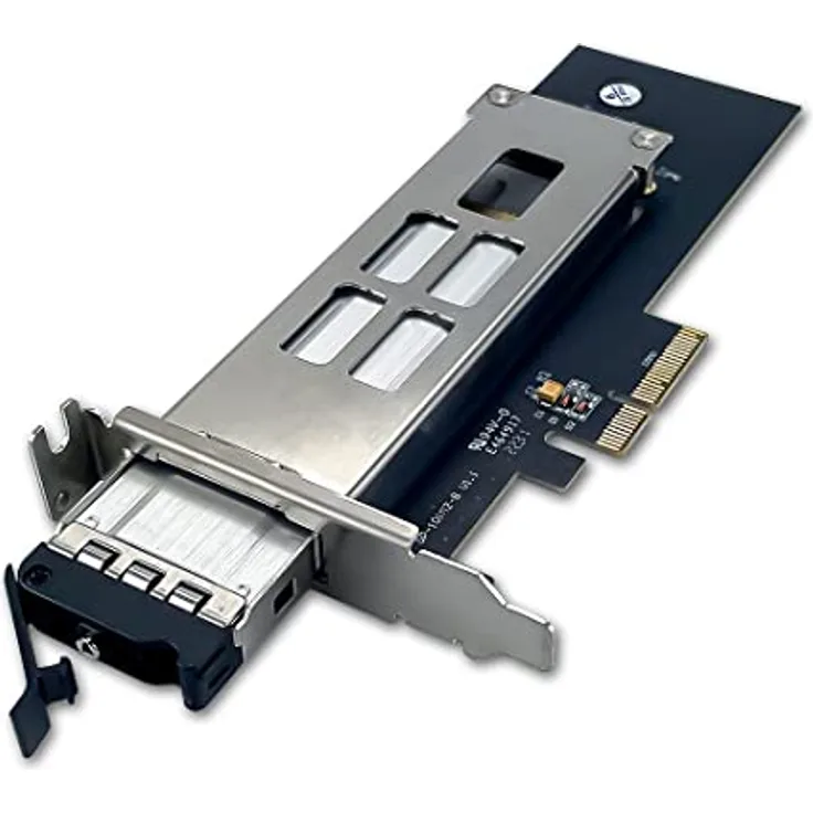 FANTEC NVMePCIe-WL-TR-1, PCIe 3.0/4.0 x4 NVNe SSD interner PC Einbaurahmen Adapterkarte werkzeugloser Einbau