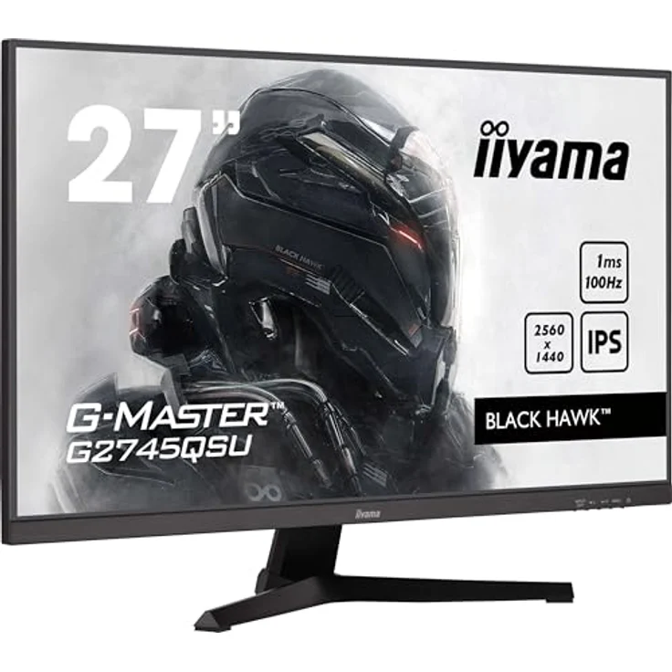 iiyama G-Master Black Hawk G2745QSU-B2 27" IPS LED Gaming Monitor WQHD 100 Hz HDMI DP USB3.2 1ms Adaptive Sync schwarz – Bild 1