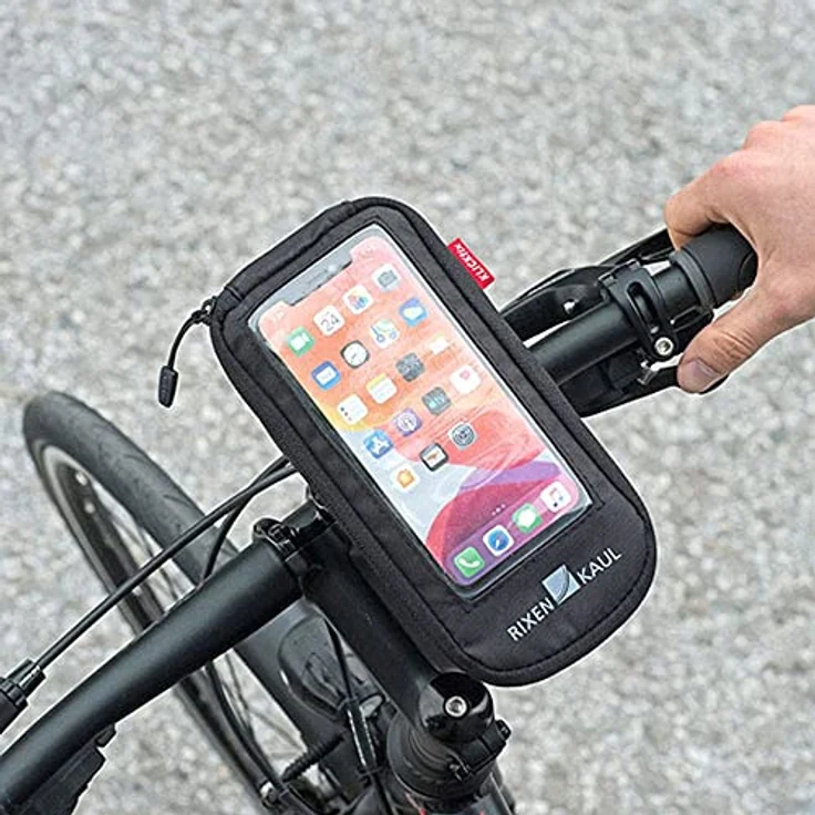 KLICKfix Phone Bag Comfort M KLICKfix mit Adapter transparent-schwarz, mit Drehkupplung – Bild 3