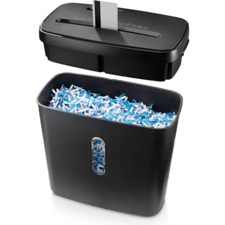 Hama Safe X50, Aktenvernichter mit Kreuzschneid-Technologie, 22 cm, 4 x 39 mm, 11 l, 65 dB, schwarz, versandkostenfrei – Bild 5