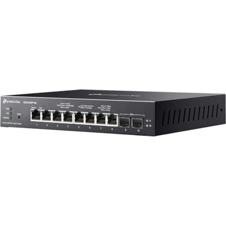 TP-Link OMADA SG2210XMP-M2 Managed Switch, 8-PORT 2.5GBASE-T AND 2-PORT 10GE SFP, Schwarz – Bild 2