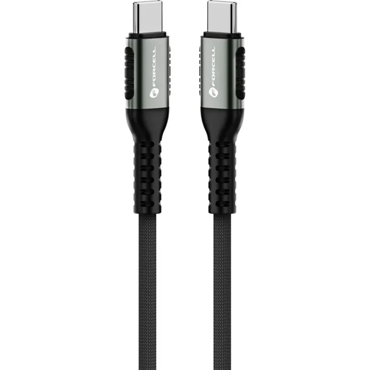 Forcell F-ENERGY C260, USB-C auf USB-C Kabel, 100W QC4.0 PD, 5A, 1,2m, schwarz