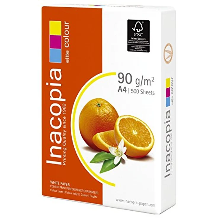 Inacopia Multifunktionspapier Elite, A4, holzfrei, 90 g/qm, 500 Blatt, weiß – Bild 2
