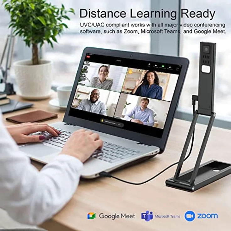 VIISAN P4U USB-Dokumentenkamera, 4K Auflösung, 13MP Sensor, 60fps, Autofokus, 3X Zoom, Mikrofon & LED – Bild 5