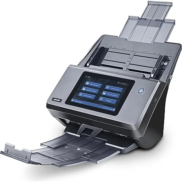 Plustek eScan A450 Pro, Dokumentenscanner mit 600 x 600 dpi, 60 Seiten/Min, ADF Duplex bis 100 Seiten, 7-Zoll-Multi-Touch-Panel, USB und RJ45 – Bild 3