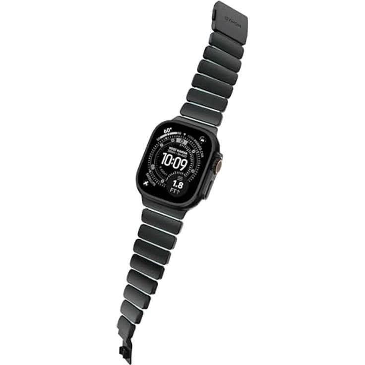 Nomad Stratos Band - 49mm | Black Titanium | Icy Blue Glow FKM | Intelligentes tragbares Accessoire – Bild 11
