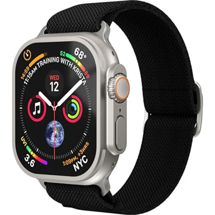 VONMÄHLEN Classic Nylon Loop, Robustes und verstellbares Nylonarmband, schweiß- und wasserbeständig, kompatibel mit Apple Watch