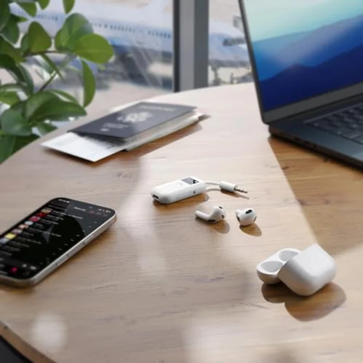ALOGIC SkySound Bluetooth Audio Transmitter, kabelloser Adapter für AirPods & Kopfhörer, 25+ Stunden Akku, Dual-Device-Streaming für In-Flight Entertainment & Fitnessgeräte – Bild 5