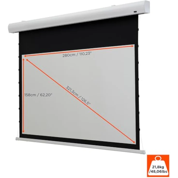 celexon HomeCinema Motorleinwand Tension 280 x 158 cm, 120'' - MWHT – Bild 3