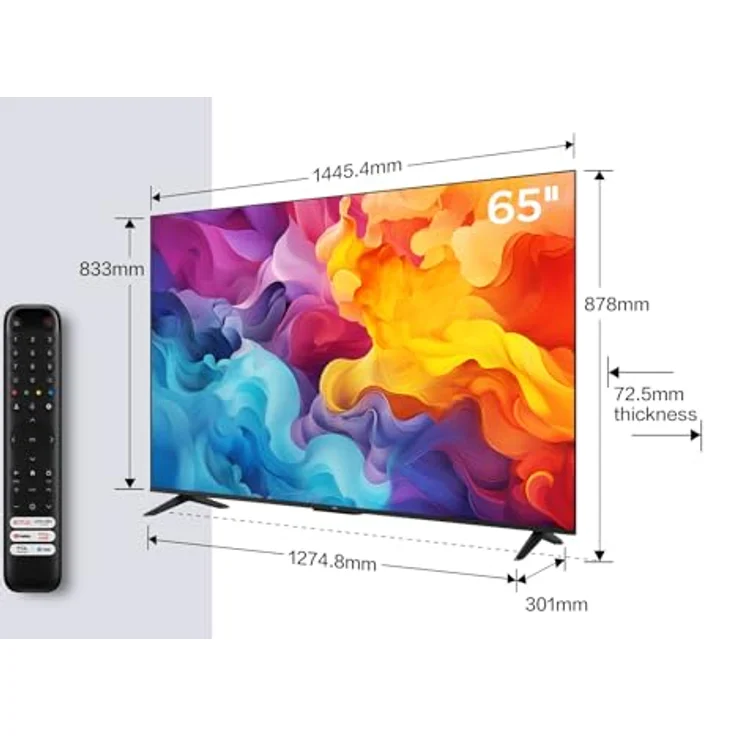 TCL V6B 65V6B, 165,1 cm (65"), 4K Ultra HD LED Smart-TV mit WLAN und Triple-Tuner, Titan – Bild 2