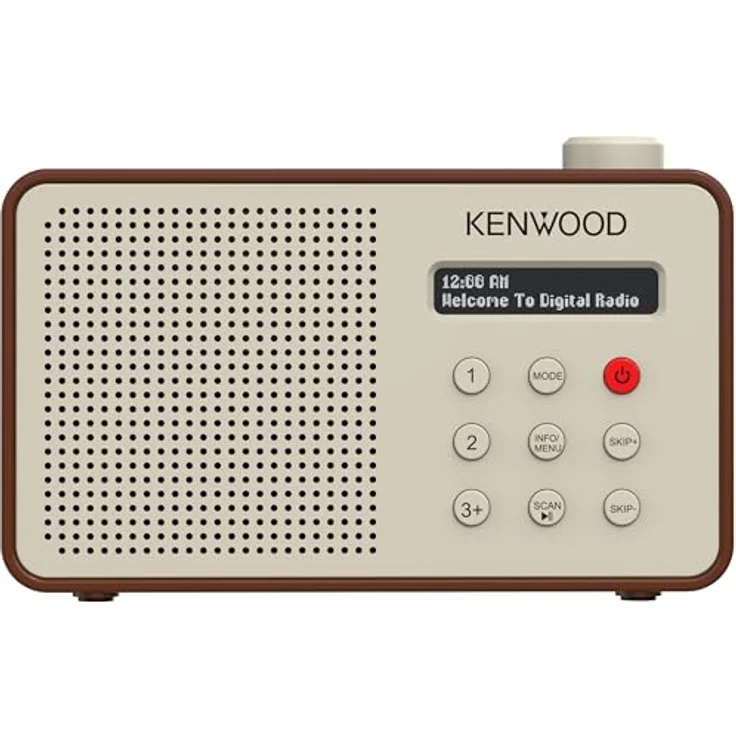 Kenwood CR-M25DAB DAB+/FM Radiowecker mit Bluetooth 5.3, Dual Alarm, Sleep-Timer, Li-ion Akku und 30 Presets - Mocca – Bild 1
