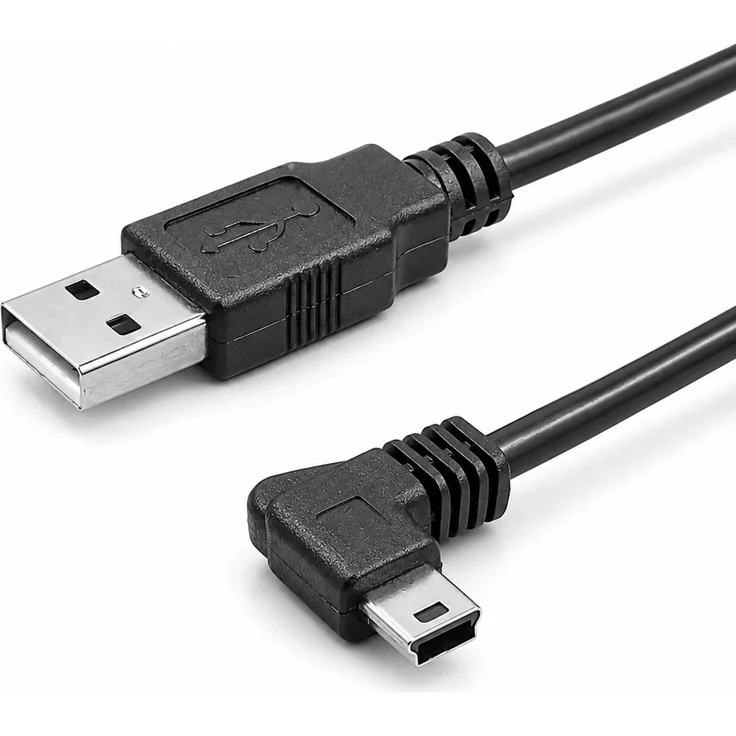 Bolwins J26 USB 2.0 A auf Mini USB Kabel, 90° Winkel, 50 cm, Lade- und Datenkabel für Dashcam und GPS Geräte