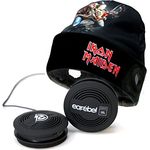 Earebel x Iron Maiden Sound by JBL Bluetooth 5.0 On-Ear Kopfhörer mit Mikrofon - Style Dock Beanie mit Iron Maiden Trooper Design, Schwarz, onesize - Bluetooth 5.0, Mikrofon, bis zu 30 Std Akkulaufzeit