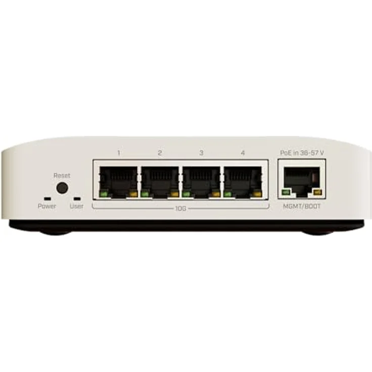 MikroTik (CRS304-4XG-IN) 10-Gigabit-Ethernet-Switch mit 4 Anschlüssen, kompakt und leistungsstark, Dual-Core-ARM-CPU, schwarz – Bild 2