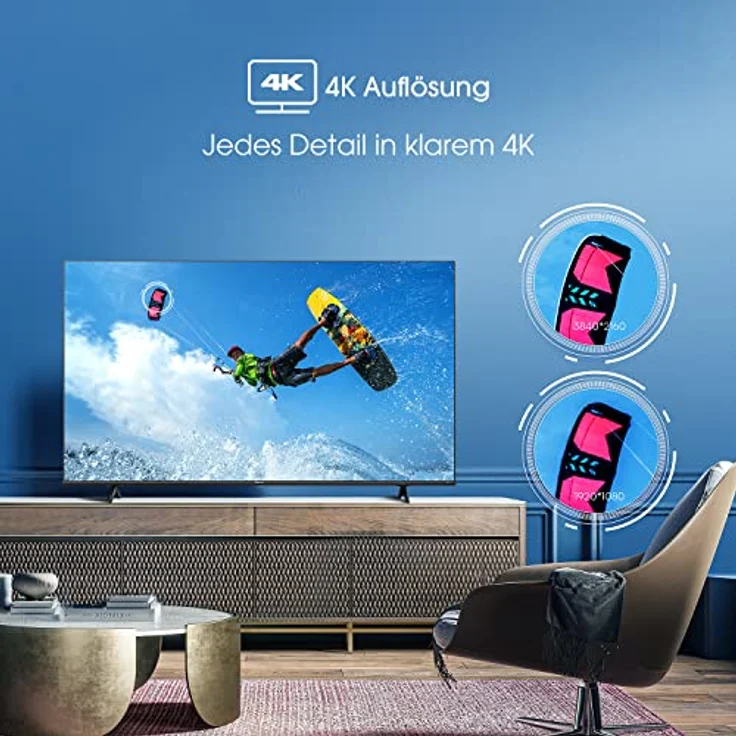 Hisense 65E7HQ Hisense QLED Smart-TV 164cm (65 Zoll) Fernseher (4K, HDR10, HDR10+ decoding, HLG, Dolby Vision, DTS Virtual, 60Hz Panel, Bluetooth, Alexa Built-in, VIDAA Voice) – Bild 4