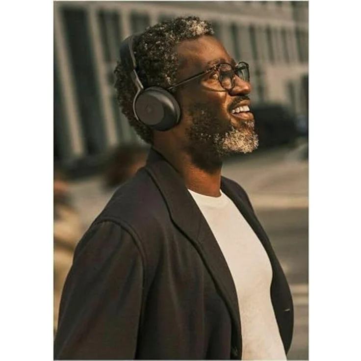 Jabra Evolve3 75, schnurloses Bluetooth Stereo Headset mit USB-C, KI-gestützter Sprachisolierung, adaptiver Geräuschunterdrückung und Ladepad – Bild 2