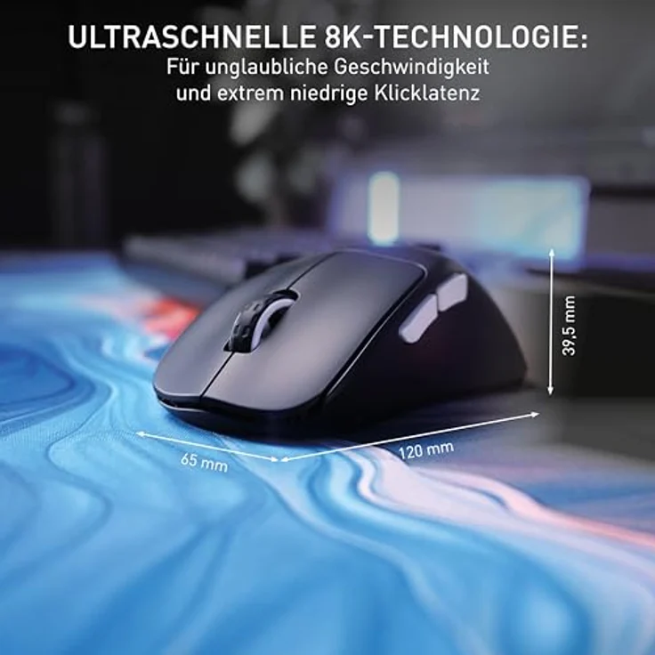 CHERRY XTRFY M64 Wireless Gaming-Maus, Ultraleicht, 2,4 GHz Funk, esports-optimiert, Ergonomisch, Schwarz – Bild 2