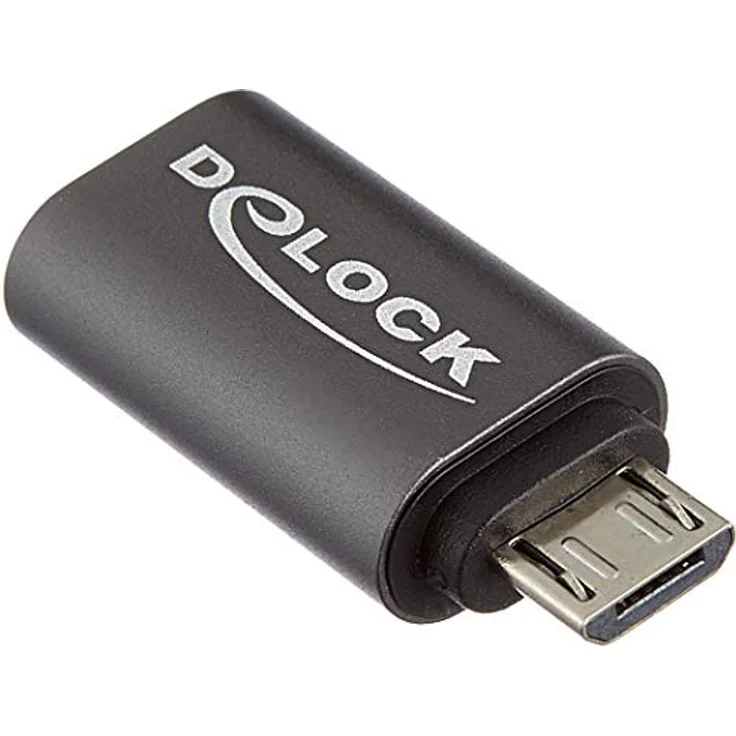 DeLOCK - USB-Adapter - USB-C (W) bis Micro-USB Typ B (M) - USB 3,1 Gen 1 - 2,8 cm - Anthrazit (65927) – Bild 2