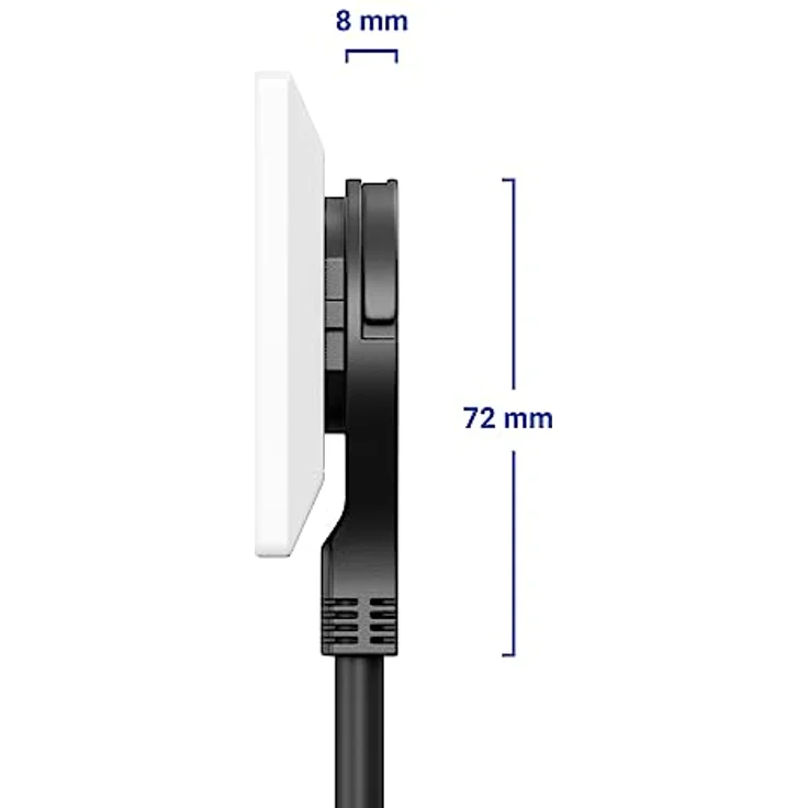 deleyCON deleyCON 6 Fach Steckdosenleiste mit Flachstecker & EIN/AUS Schalter, Schwarz – Bild 6