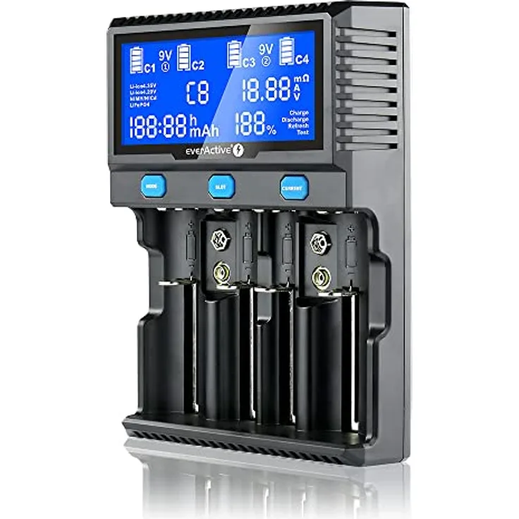 Charger for Cylindrical Li-ion and NI-MH Batteries everActive UC-4200
