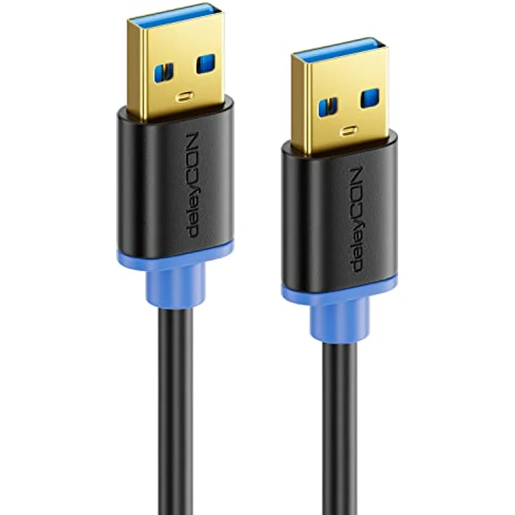 deleyCON 2m USB 3.0 Super Speed Kabel Schwarz/Blau - Übertragungsraten bis zu 5 Gbit/s – Bild 4