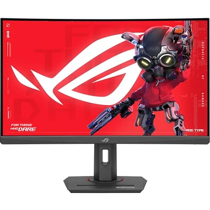 ASUS ROG Strix XG32WCMS - 32 Zoll WQHD Curved Gaming Monitor - 280 Hz, 1ms GtG, AdaptiveSync, ELMB Sync, DisplayHDR 400 - Fast-VA Panel, 16:9, 2560x1440, DP 1.4, HDMI 2.1, 15W USB-C, ergonomisch – Bild 1