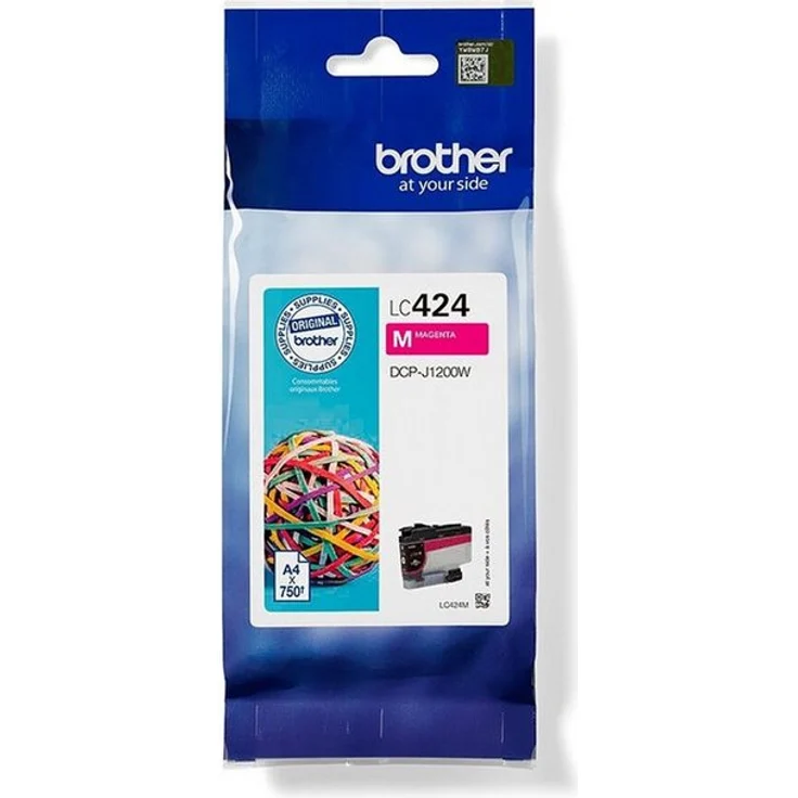 Brother LC-424M Tintenpatrone, original Magenta mit bis zu 750 Seiten Ergiebigkeit