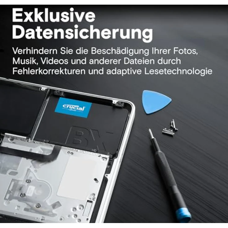 Crucial BX500 SATA SSD 1TB, 2,5" Interne Festplatte, bis zu 540 MB/s, 3D NAND, Dynamische Schreibbeschleunigung, CT1000BX500SSD101 – Bild 3