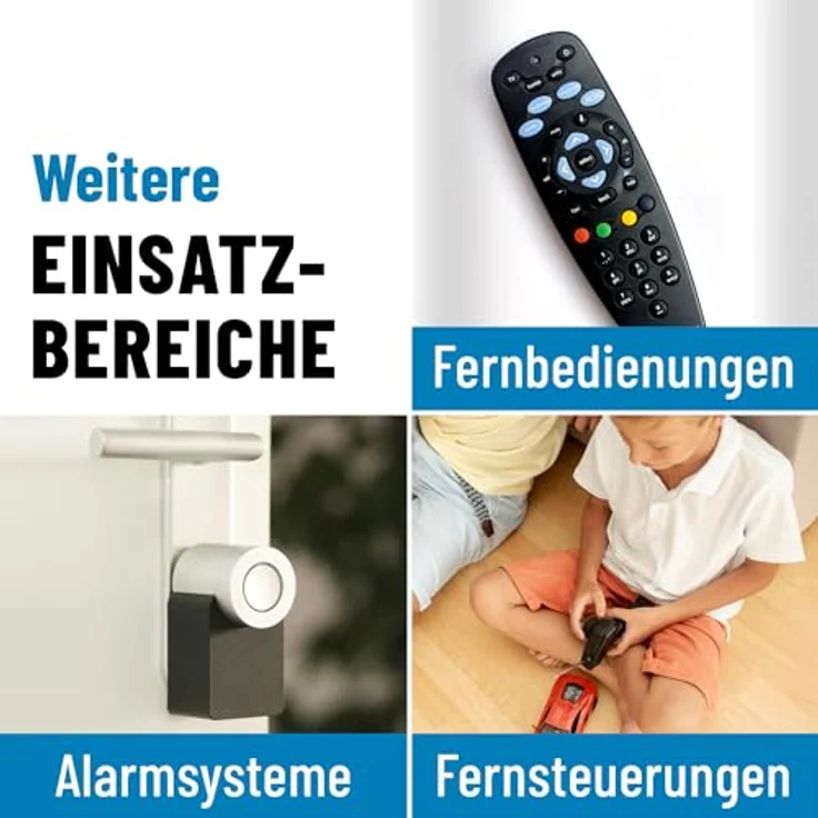 ABSINA ABSINA Batterie A23 Alkaline 12V 4er Pack Batterie, (1 St) mit hoher Kapazität und Temperaturfestigkeit, ideal für Garagentoröffner, Fernbedienungen und mehr – Bild 3