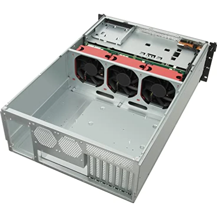 SilverStone SST-RM43-320-RS Rackmount Server, 4U Gehäuse für SSI-EEB-Mainboards, Platz für 20x 2,5 Zoll / 20x 3,5 Zoll Laufwerke, mit zwei vorinstallierten Lüftern – Bild 4