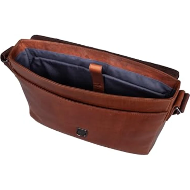 Joop! Cerratano Janis Messenger, Leder Tasche für Laptops bis 35 cm, braun – Bild 4