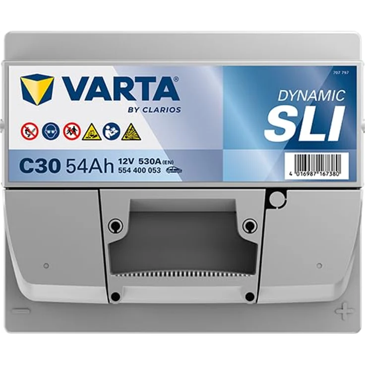 VARTA C30 Silver Dynamic 54Ah 530A Autobatterie, wartungsfrei, hohe Startleistung, Maße 207 x 175 x 190 mm – Bild 4