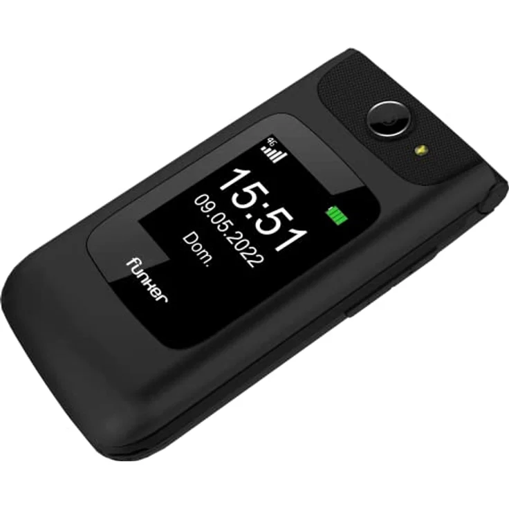 Funker C200 Comfort 4G - 4G Klapphandy für Senioren, große Tasten und Tasten, Einfache Bedienung, SOS-Taste, USB-C, 3 Direkte Speicher, 2000 Kontakte, 1000mAH Batterie – Bild 5