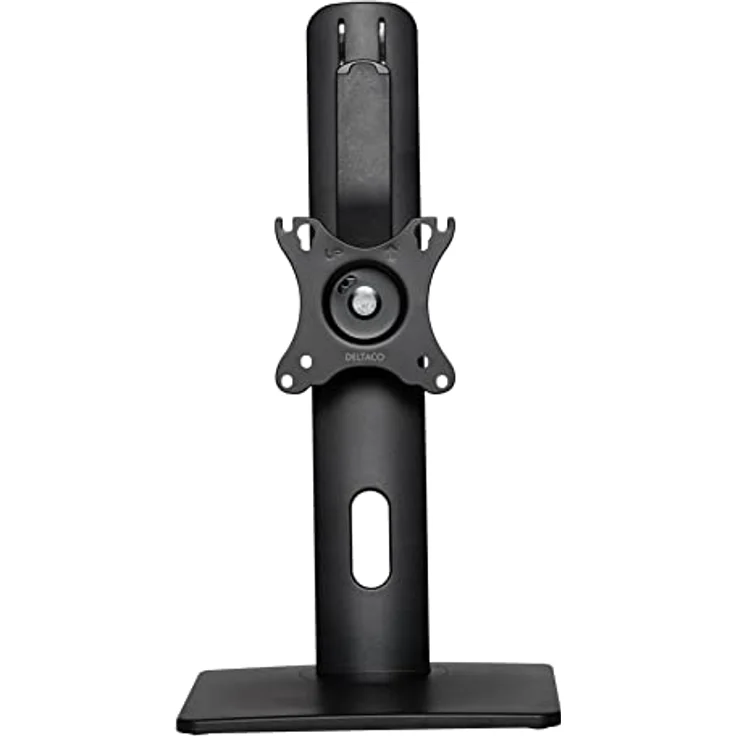 Deltaco ARM-0310 Freistehender Tisch-Monitorhalter 32", Höhenverstellbar, Schwarz, mit Kabelführung und drehbarer Basis – Bild 3