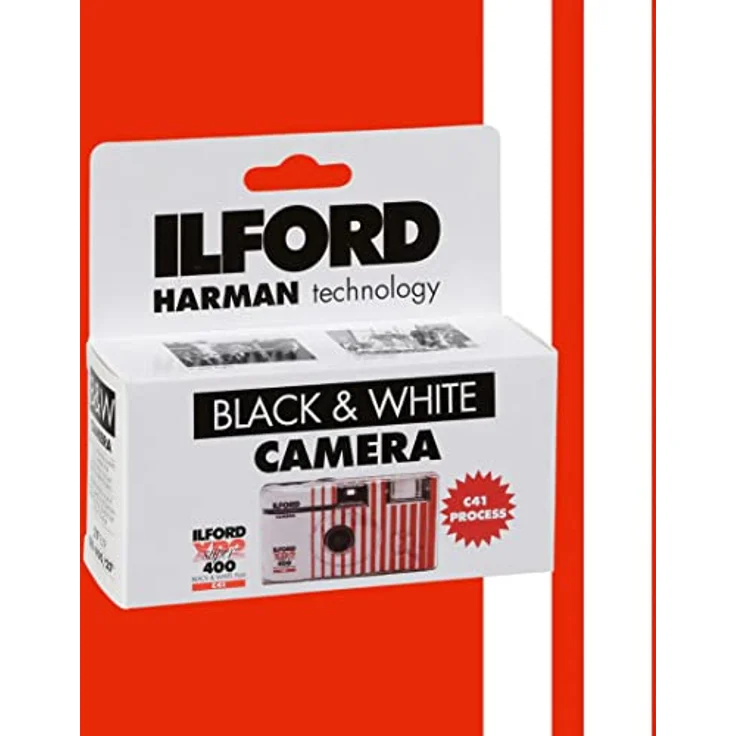 Ilford XP2 Einwegkamera mit Blitz 400 ASA / 27 Aufnahmen black & white – Bild 3