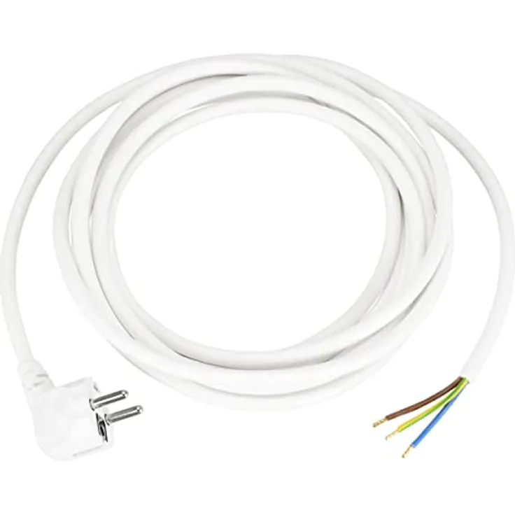 REV Verlängerung, Stromkabel mit Stecker, Ersatzkabel, 5m, 3680W, IP20, weiss