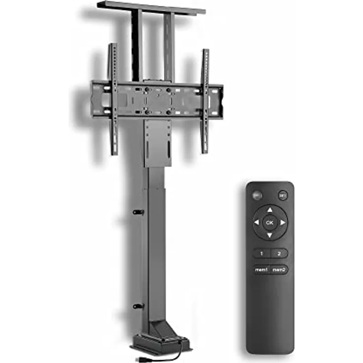 Xantron® PREMIUM-600HE TV Lift Elektrisch mit Fernbedienung bis 65 Zoll, Höhenverstellbar, VESA 200x200-600x400, Schwarz