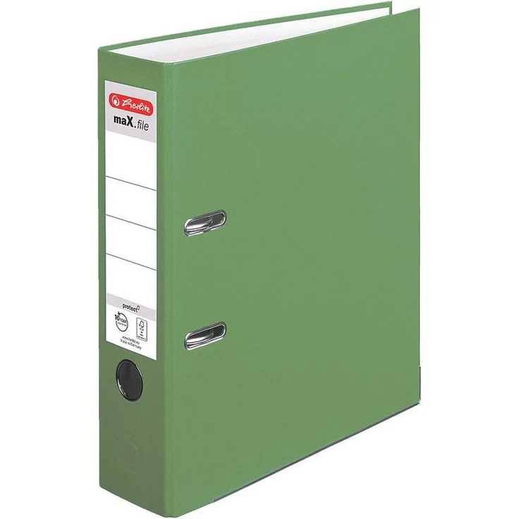 Herlitz Aktenordner maX.file protect, DIN A4, breit, 8 cm Rückenbreite, Polypropylen, blau – Bild 1