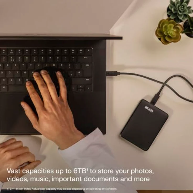 WD Elements Portable, Externe Festplatte mit 2TB Speicher und USB 3.2 Gen 1, Schwarz – Bild 6