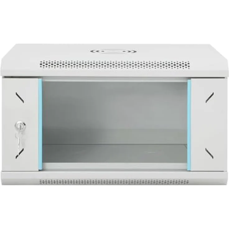 vidaXL 6U Wand Netzwerkschrank, Serverschrank Wandmontage, 19" Rack Server Schrank, IP20 - Solide Konstruktion, Abschließbare Fronttür, Wartungsfreundlich – Bild 3