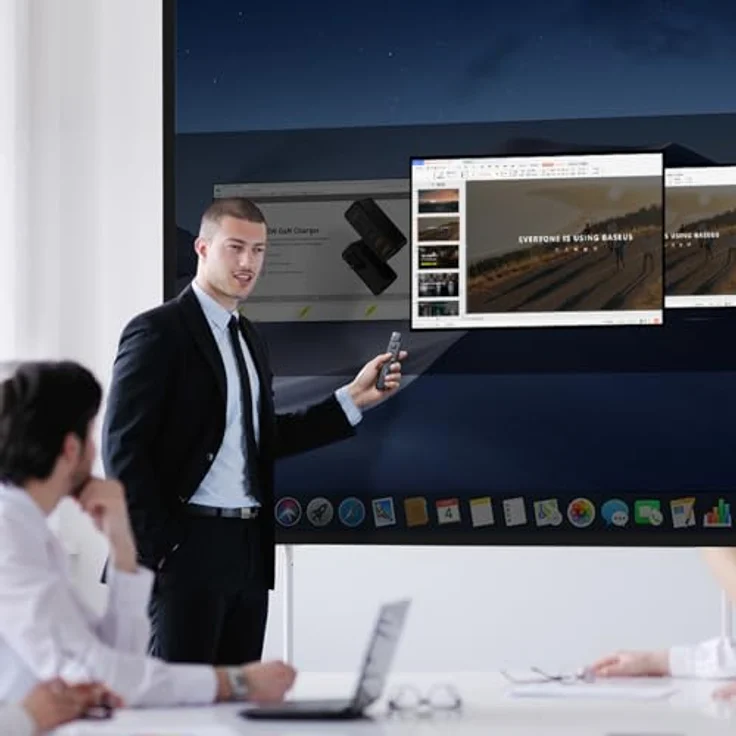 Baseus Presenter Orange Dot, kabelloser RF2.4Ghz Presenter mit Laserpointer und USB-Empfänger, ergonomisches Design – Bild 5