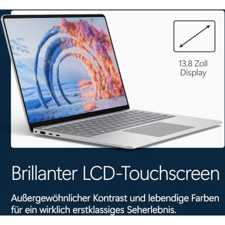 Microsoft Surface Laptop 8. Generation EP2-61129, 13,8" Touchscreen, Snapdragon X2 Elite, 16GB RAM, 1000GB SSD, Windows 11 Home, platin – Bild 2