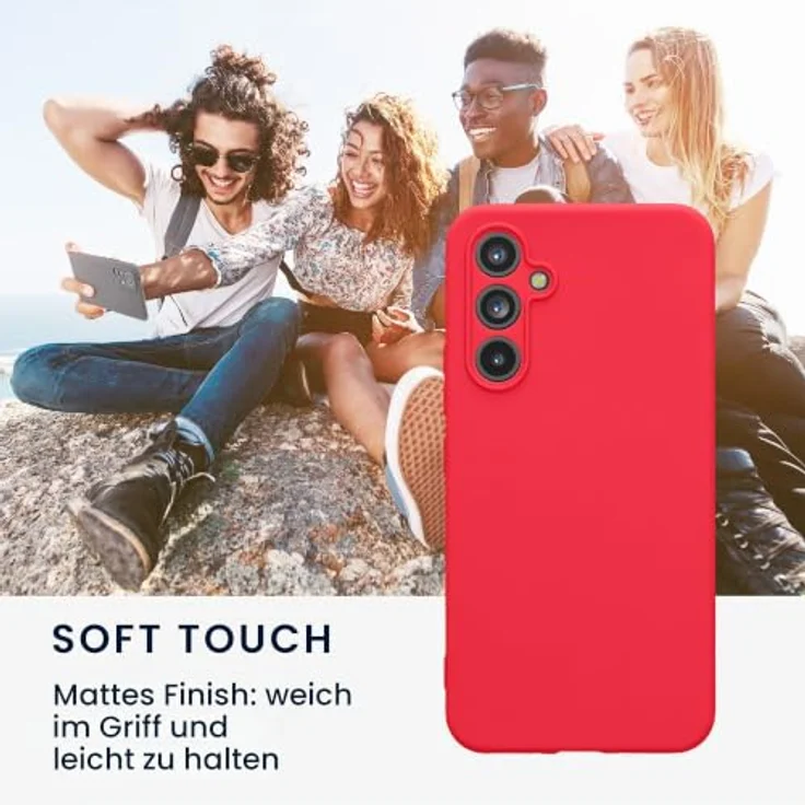kwmobile Handyhülle für Samsung Galaxy A54 5G - Weiches Silikon Case in Neon Pink, rutschfest und reißfest, präzise Aussparungen für Kamera und Anschlüsse – Bild 4