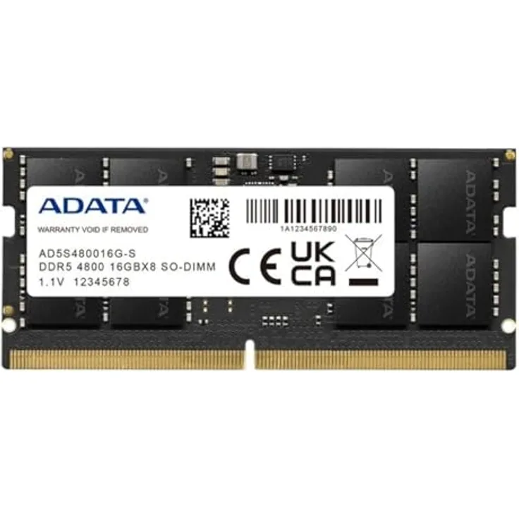 Adata SO-DDR5 16GB 4800-40 Premier Single Tray DDR5-RAM, Schwarz
