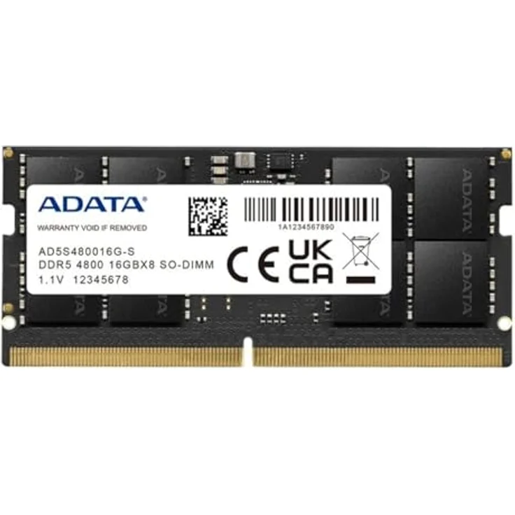 Adata SO-DDR5 16GB 4800-40 Premier Single Tray DDR5-RAM, Schwarz – Bild 1