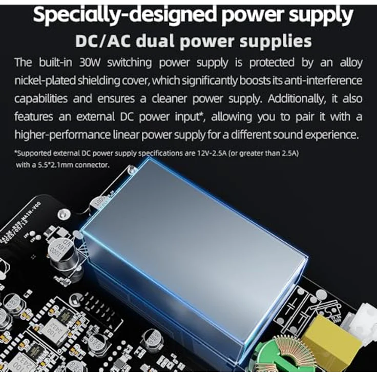 FiiO K13 R2R (USB-DAC, Display, Klangregelung, Gain-Schalter, Bluetooth), Kopfhörerverstärker, Schwarz – Bild 6