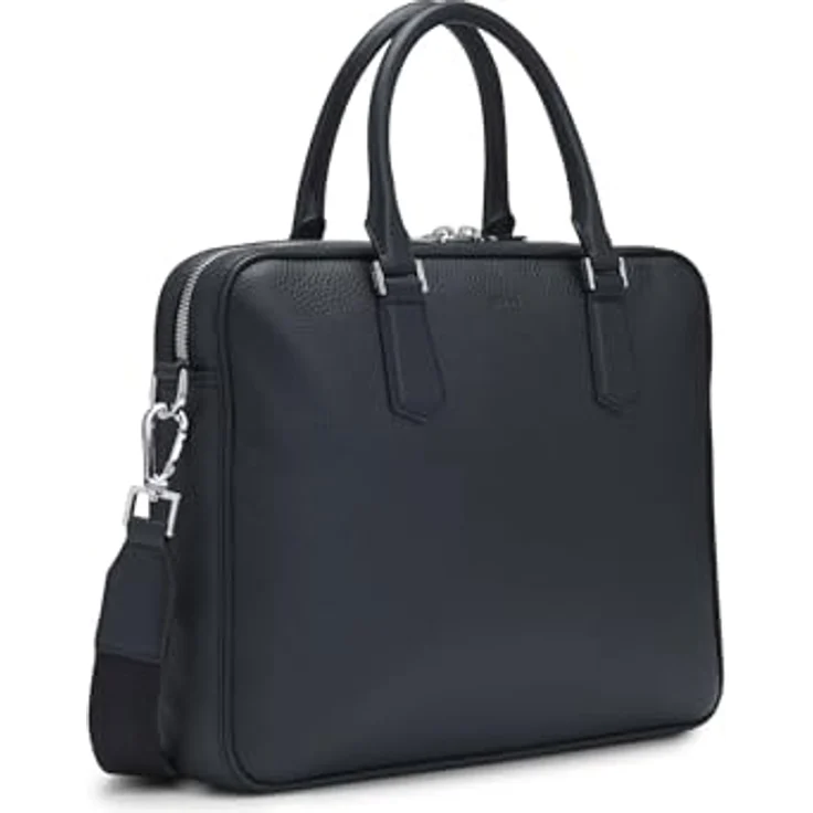 Boss New Crosstown Aktentasche aus 100% Leder, 38 cm mit Laptopfach, schwarz – Bild 3